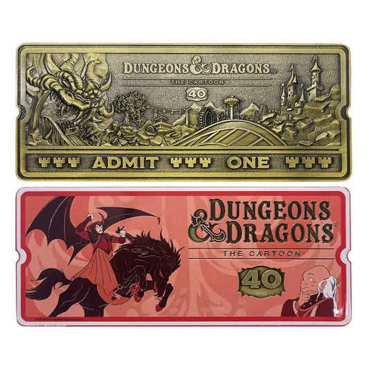 Dungeons & Dragons: The Cartoon Replik 40th Anniversary Rollercoaster Ticket Limited Edition - Smalltinytoystore