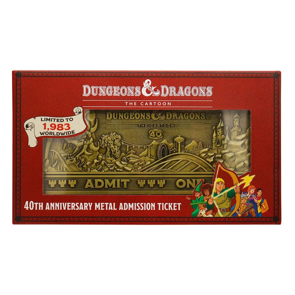 Dungeons & Dragons: The Cartoon Replik 40th Anniversary Rollercoaster Ticket Limited Edition - Smalltinytoystore