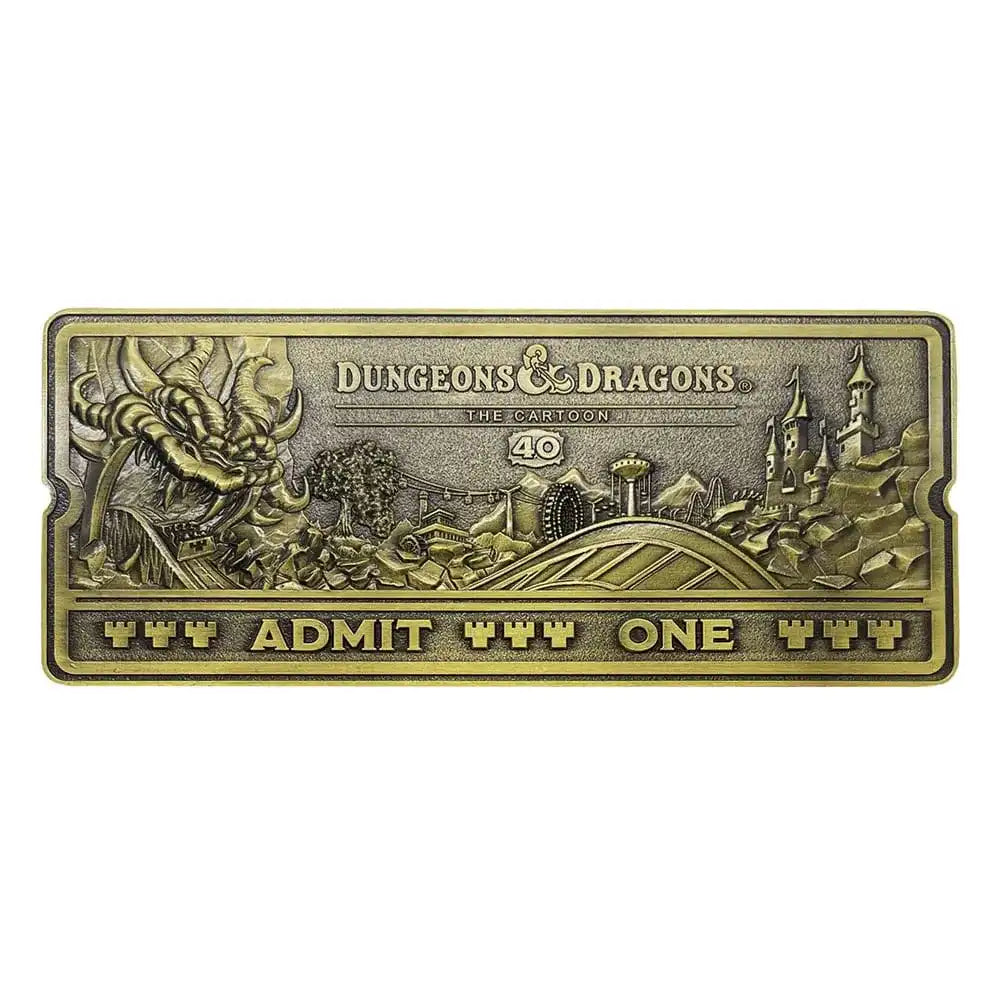 Dungeons & Dragons: The Cartoon Replik 40th Anniversary Rollercoaster Ticket Limited Edition - Smalltinytoystore