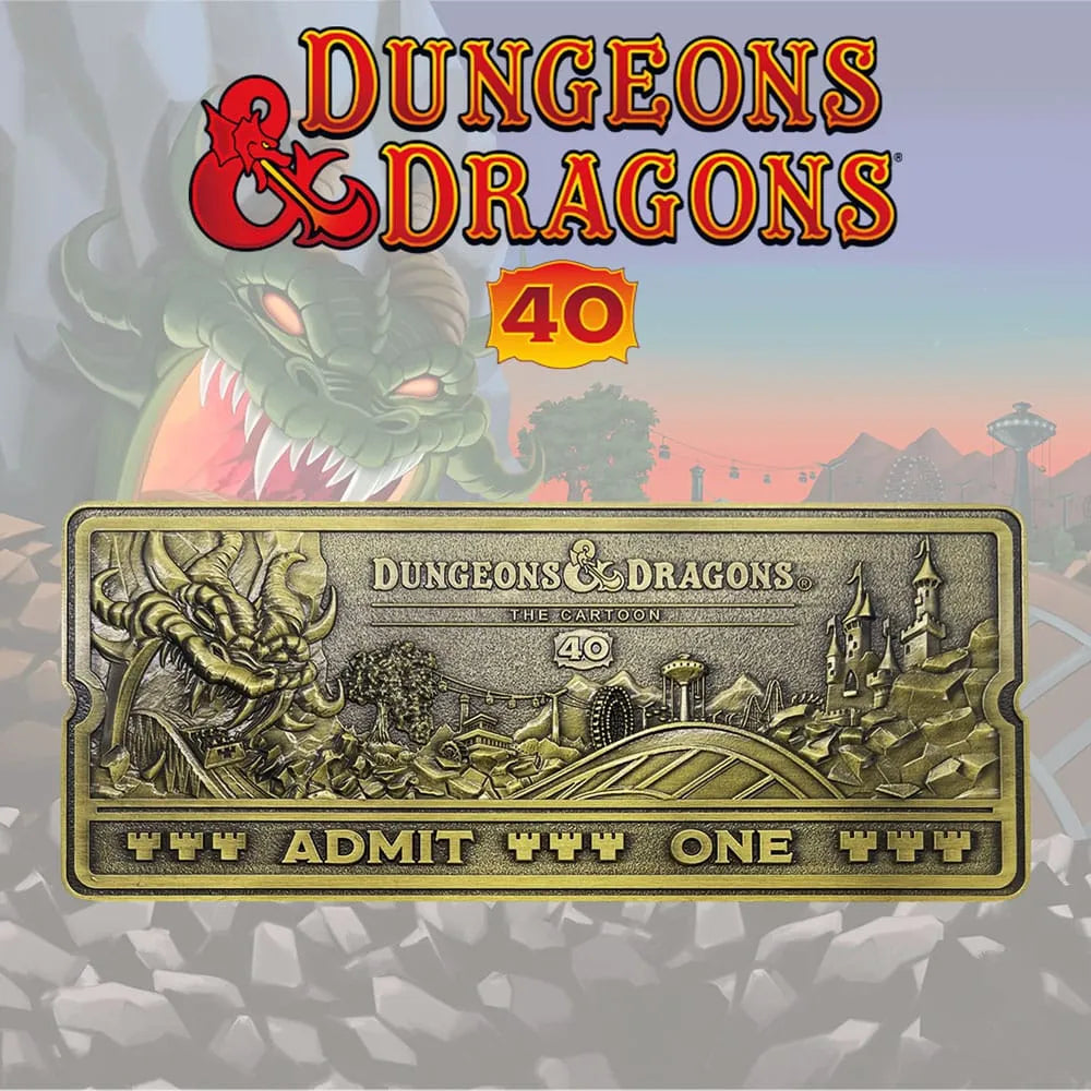 Dungeons & Dragons: The Cartoon Replik 40th Anniversary Rollercoaster Ticket Limited Edition - Smalltinytoystore