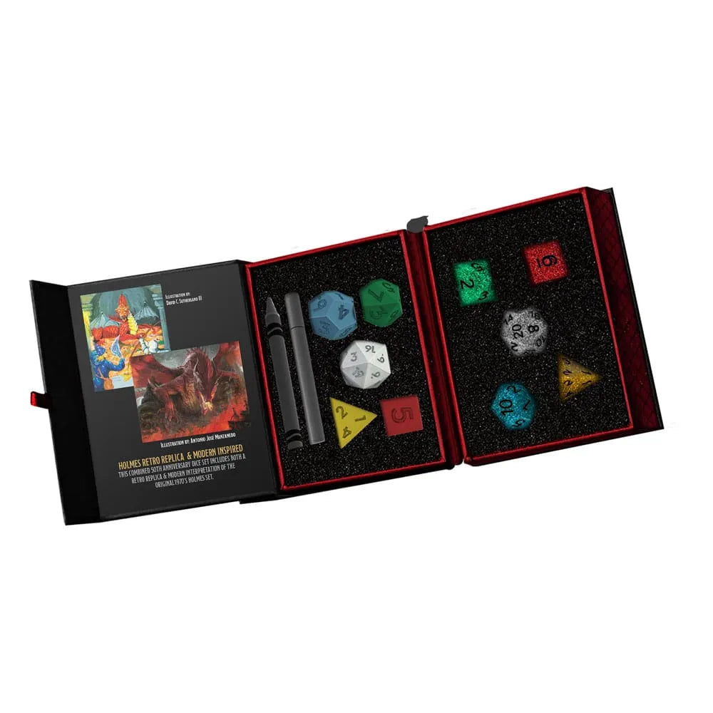 Dungeons & Dragons Würfel Set 50th Anniversary: Then & Now (Holmes Retro Replica & Modern Holmes Inspired) - Smalltinytoystore