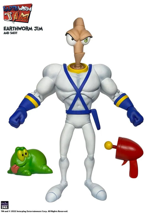 Earthworm Jim Actionfigur Wave 1: Earthworm Jim & Snot 15 cm - Smalltinytoystore