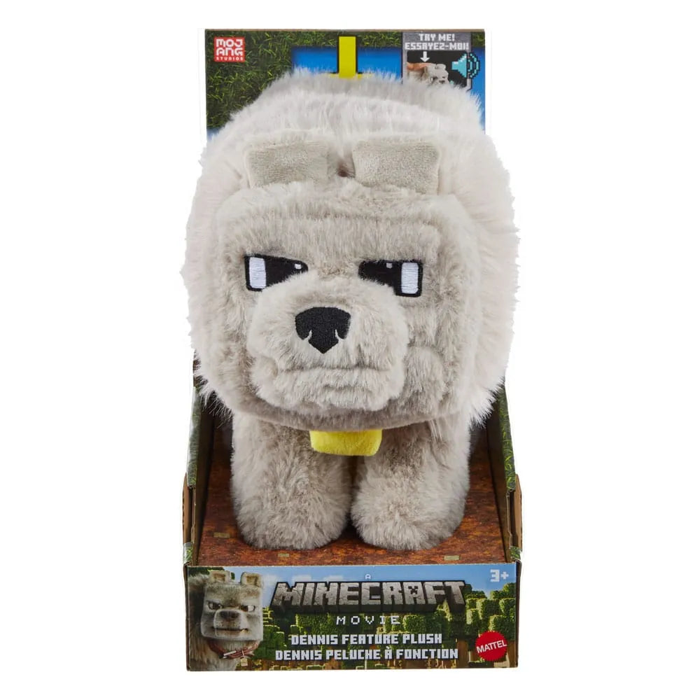 Ein Minecraft Film Plüschfigur mit Sound Dennis der Wolf 20 cm - Smalltinytoystore