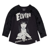 Elivira by Loungefly Tee T-Shirt Unisex Shirred Raglan Größe S - Smalltinytoystore