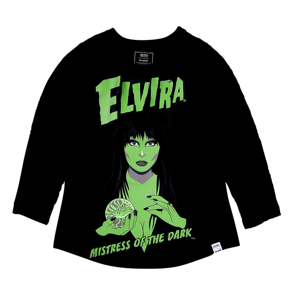Elivira by Loungefly Tee T-Shirt Unisex Shirred Raglan Größe S - Smalltinytoystore