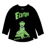 Elivira by Loungefly Tee T-Shirt Unisex Shirred Raglan Größe XL - Smalltinytoystore