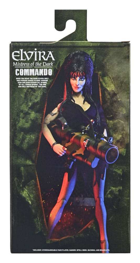 Elvira - Herrscherin der Dunkelheit Clothed Actionfigur Commando Elvira 20 cm - Smalltinytoystore