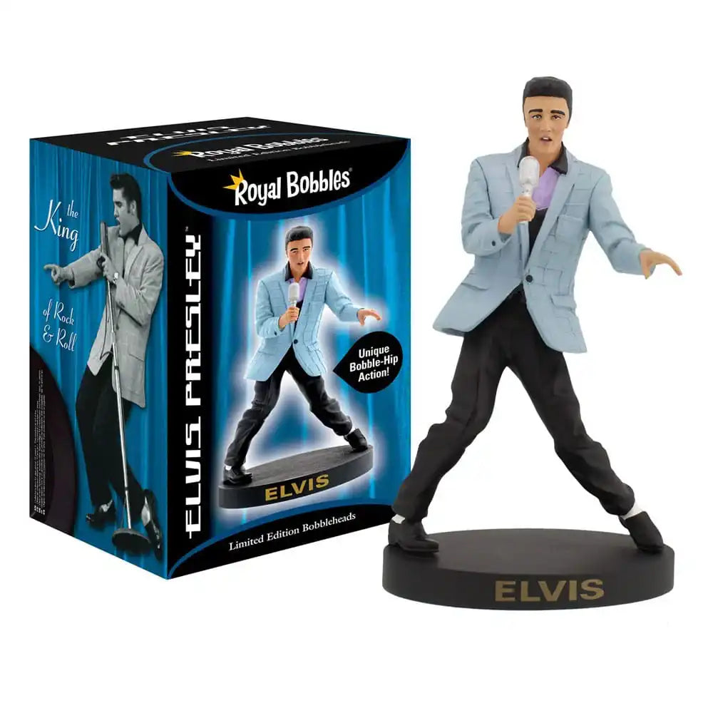 Elvis Presley Wackelkopf-Figur Bobblehips '56 Blue - Smalltinytoystore