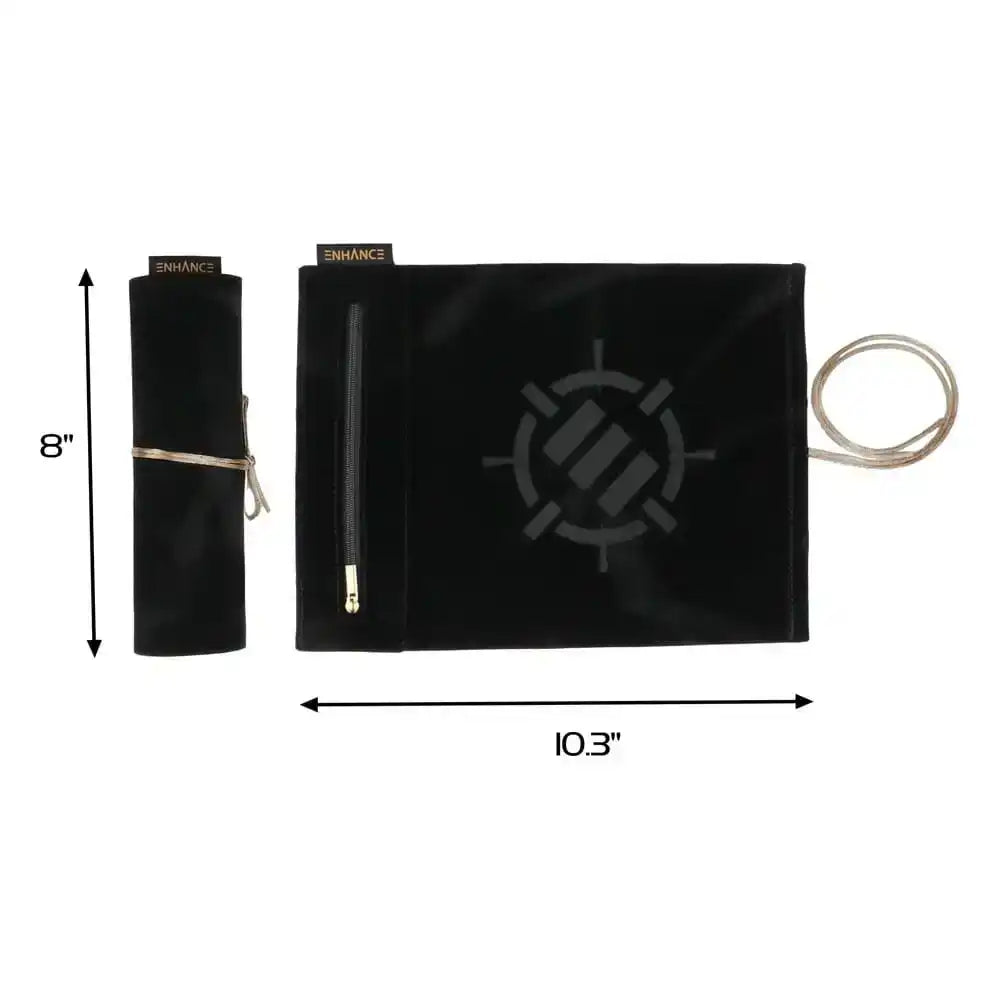 Enhance Tabletop Roll on a Scroll Würfeltasche mit Würfel Black - Smalltinytoystore