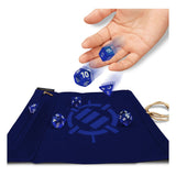 Enhance Tabletop Roll on a Scroll Würfeltasche mit Würfel Blau - Smalltinytoystore