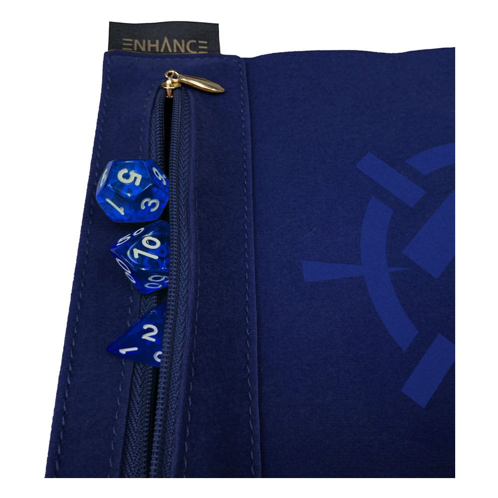 Enhance Tabletop Roll on a Scroll Würfeltasche mit Würfel Blau - Smalltinytoystore