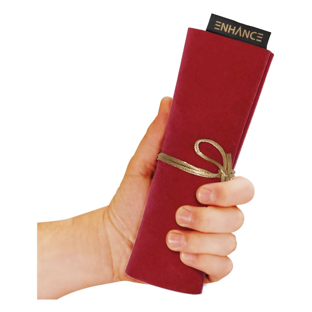 Enhance Tabletop Roll on a Scroll Würfeltasche mit Würfel Rot - Smalltinytoystore