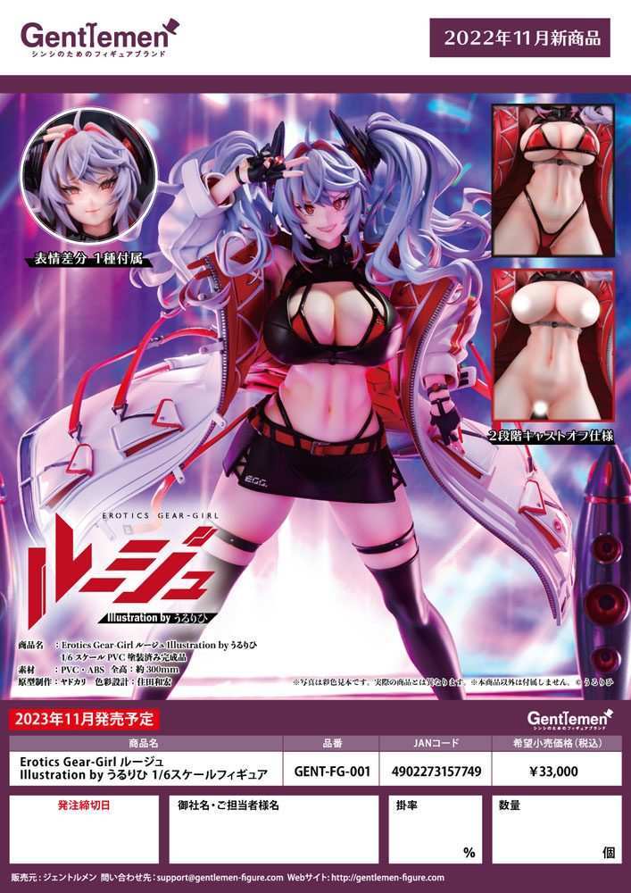 Erotic Gears PVC Statue 1/6 Girl Rouge Illustration by Ulrich 30 cm - Smalltinytoystore