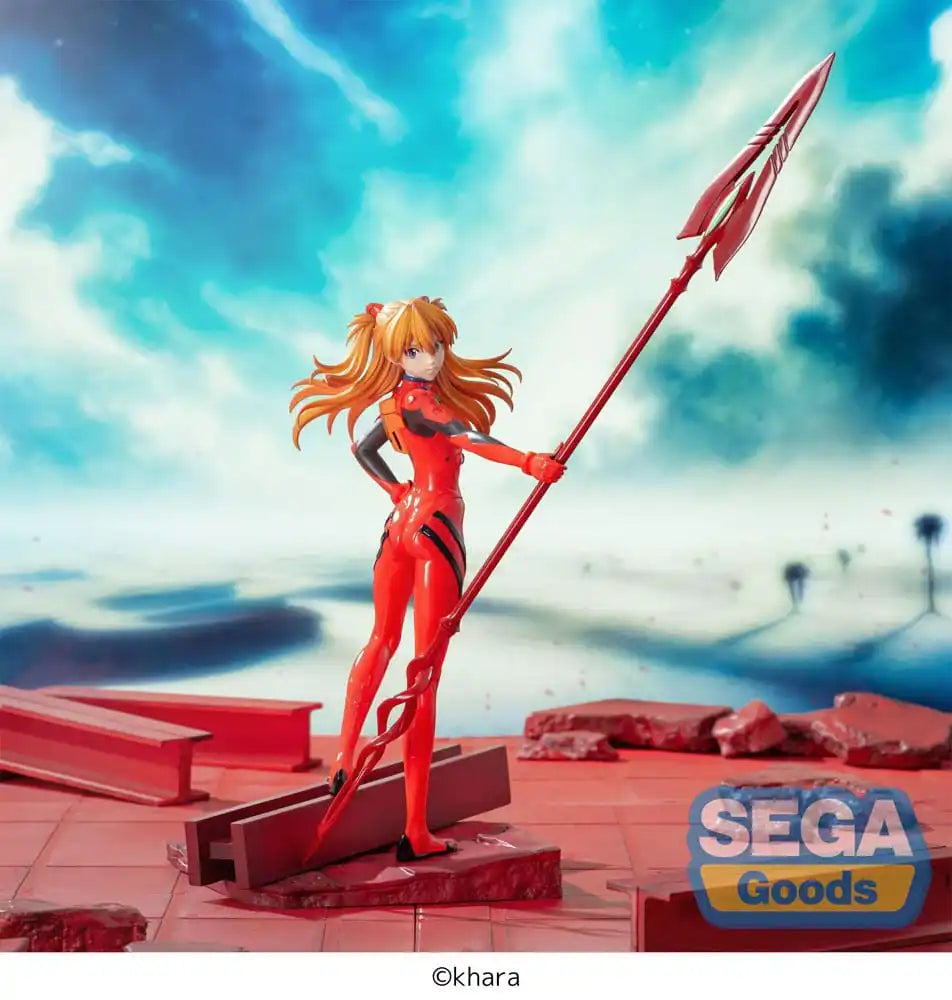 Evangelion: 3.0+1.0 Thrice Upon a Time Luminasta PVC Statue Asuka Shikinami Langley x Spear of Longinus 20 cm - Smalltinytoystore