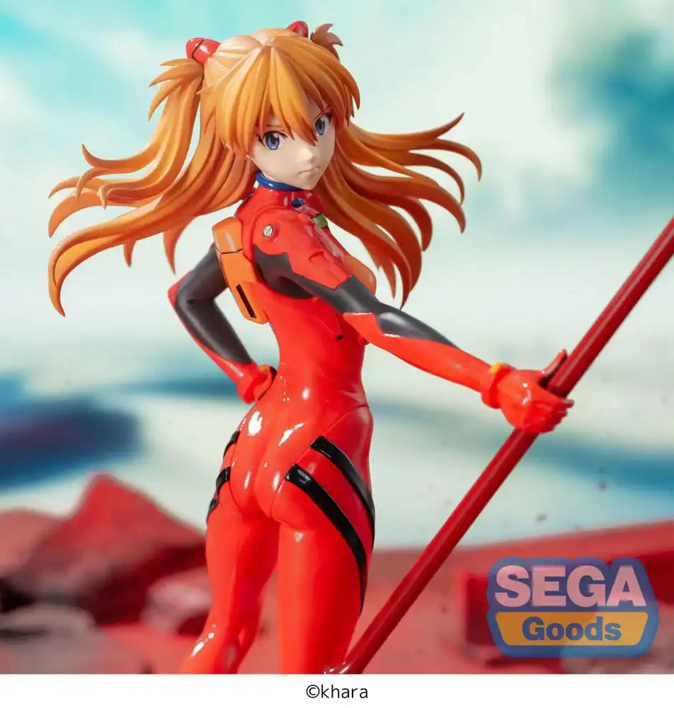 Evangelion: 3.0+1.0 Thrice Upon a Time Luminasta PVC Statue Asuka Shikinami Langley x Spear of Longinus 20 cm - Smalltinytoystore