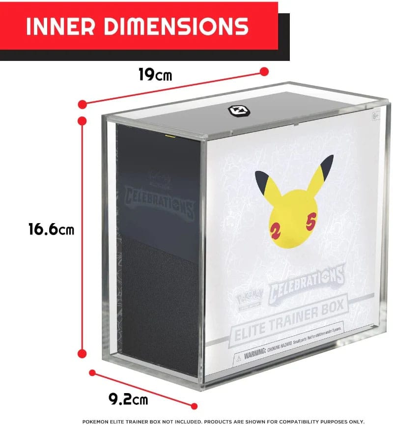 Evoretro Acryl Display Case für Booster Boxen / Elite Trainer Boxes Ver. 2 with Sliding Lid - Smalltinytoystore