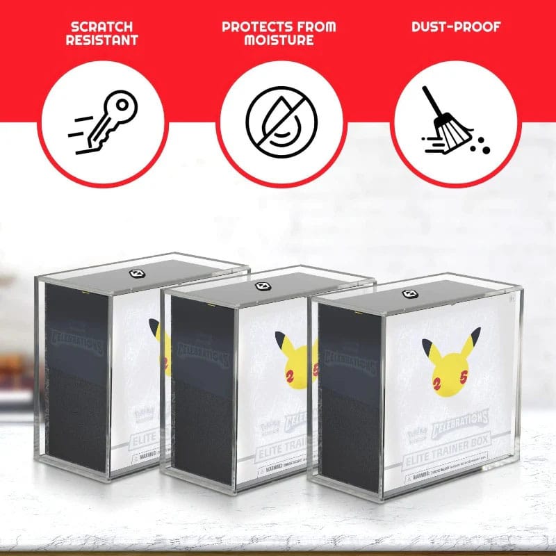 Evoretro Acryl Display Case für Booster Boxen / Elite Trainer Boxes Ver. 2 with Sliding Lid - Smalltinytoystore