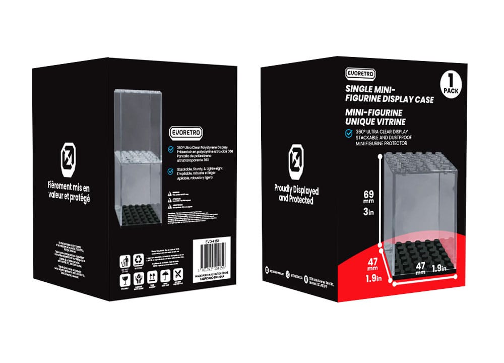 Evoretro Acryl Display Case für Minifiguren Single Stackable - Smalltinytoystore