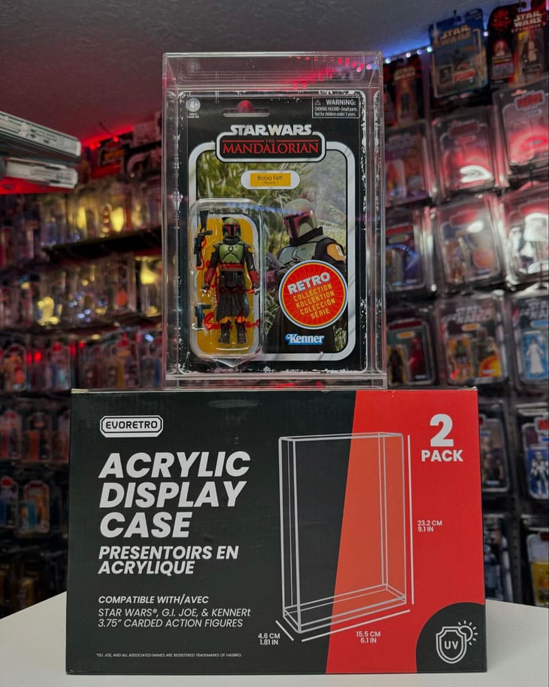 Evoretro Acryl Display Cases 2er-Pack für Actionfiguren - Smalltinytoystore