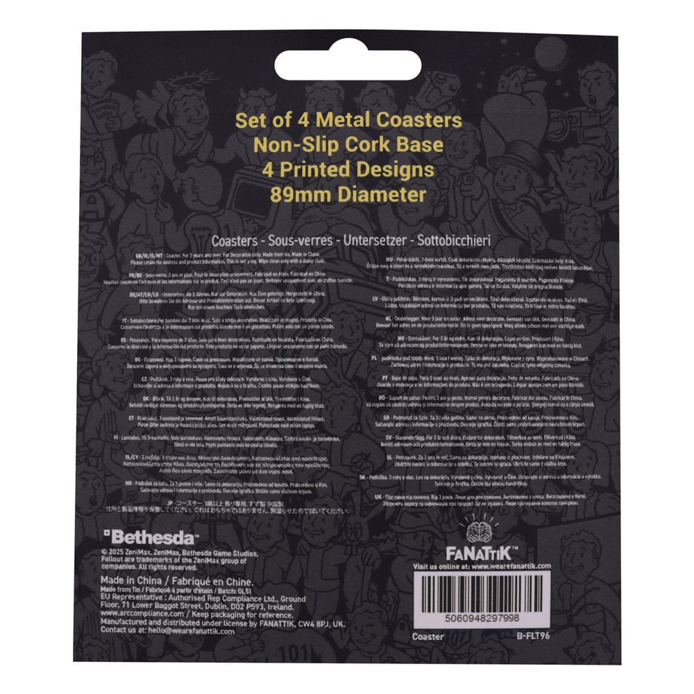 Fallout Untersetzer 4er-Pack Metal Drinks - Smalltinytoystore