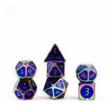 FanRoll Würfel Set Rainbow with Blue Enamel (7) - Smalltinytoystore