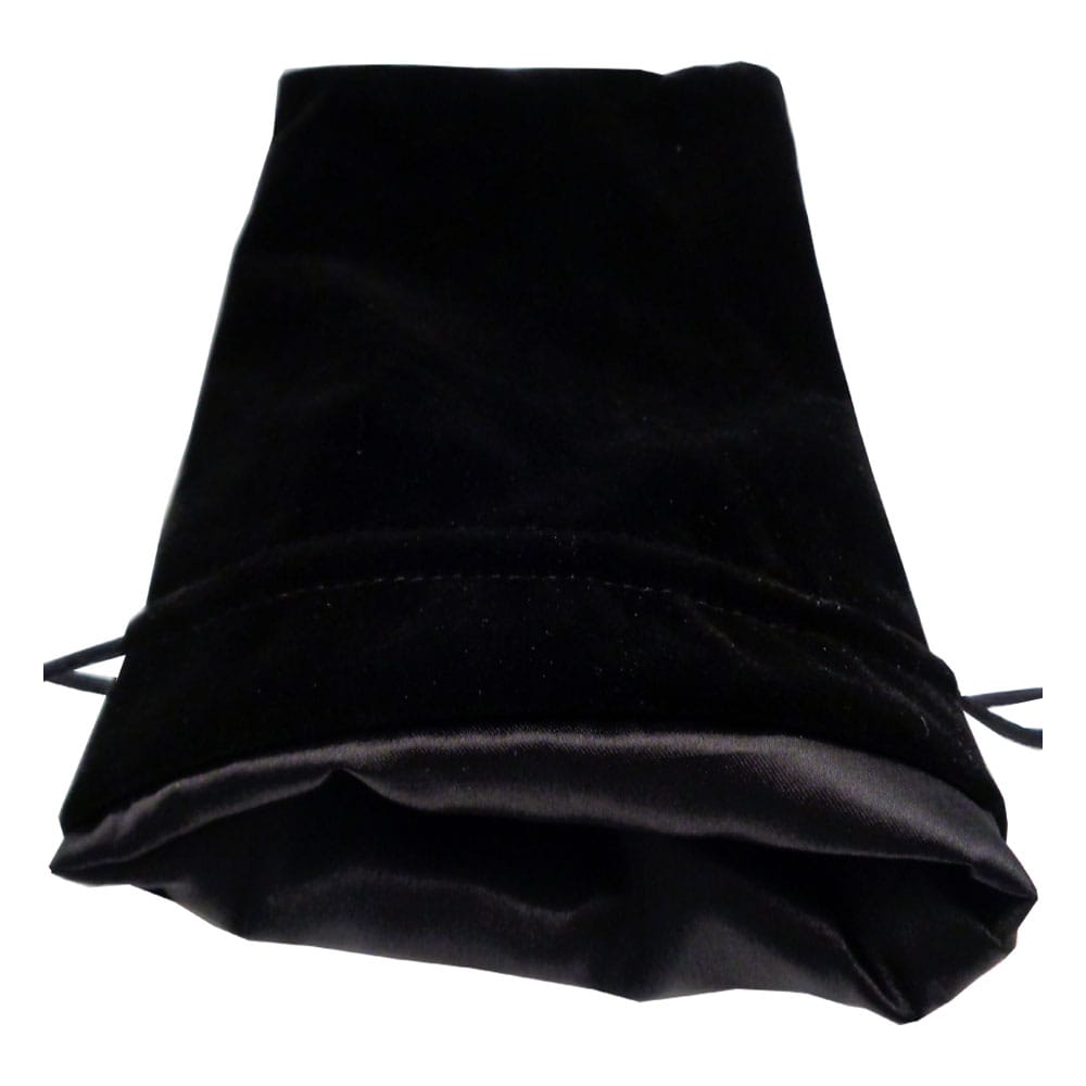 FanRoll Würfelbeutel Velvet Black with Black Satin Large - Smalltinytoystore