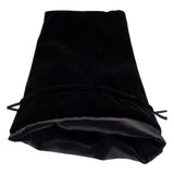 FanRoll Würfelbeutel Velvet Black with Black Satin Large - Smalltinytoystore