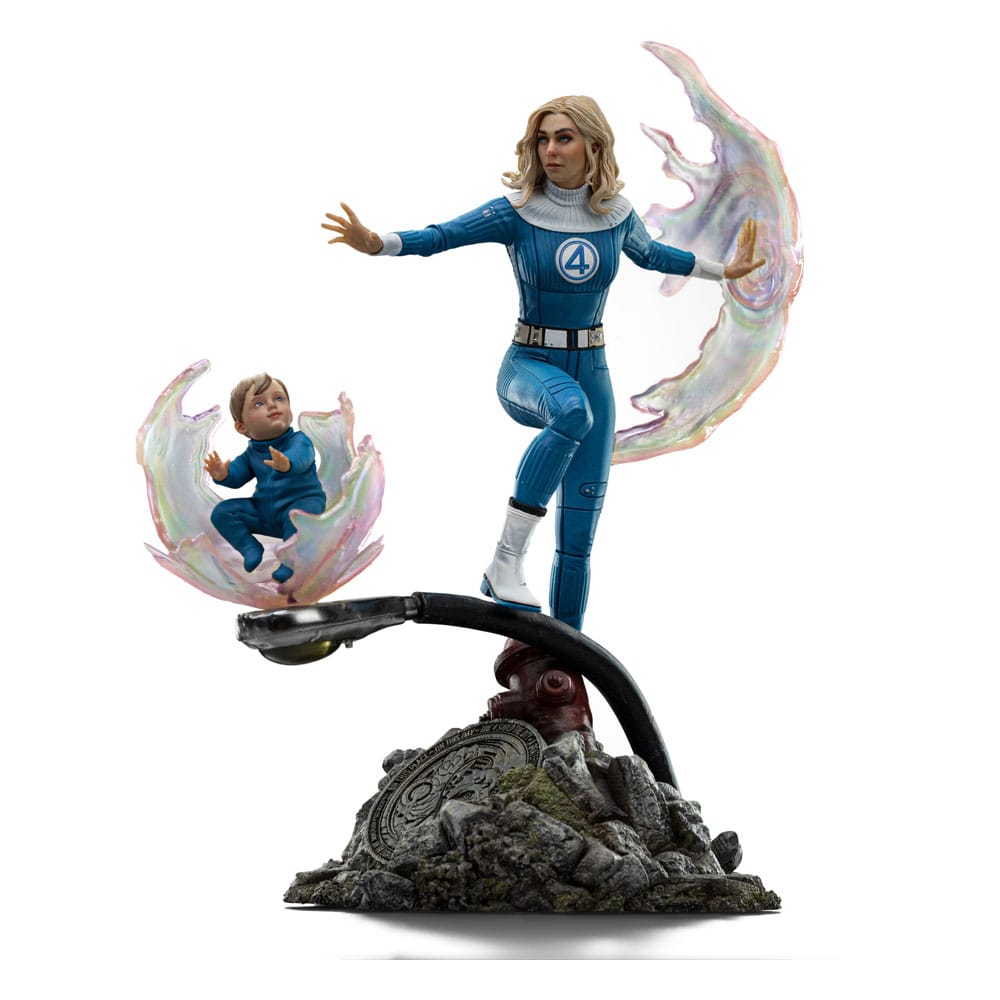 Fantastic Four Art Scale Statue 1/10 Invisible Woman and Franklin 28 cm - Smalltinytoystore