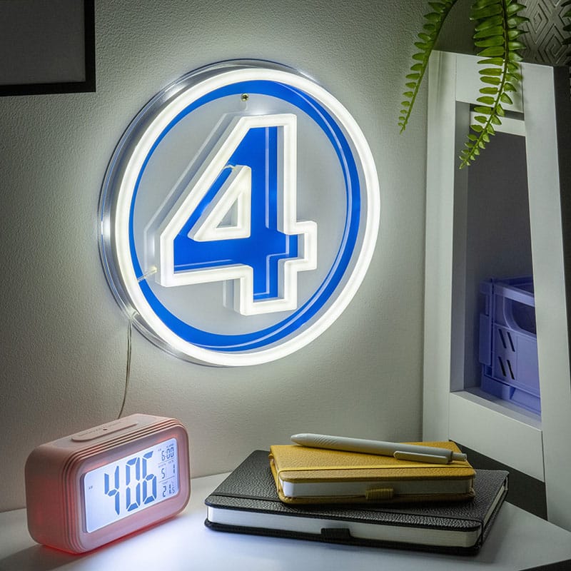 Fantastic Four LED Wandleuchte Logo Neon - Smalltinytoystore