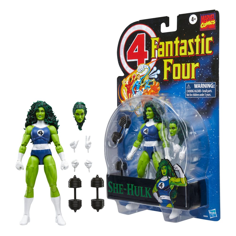Fantastic Four Marvel Legends Retro Actionfigur She-Hulk 15 cm - Smalltinytoystore