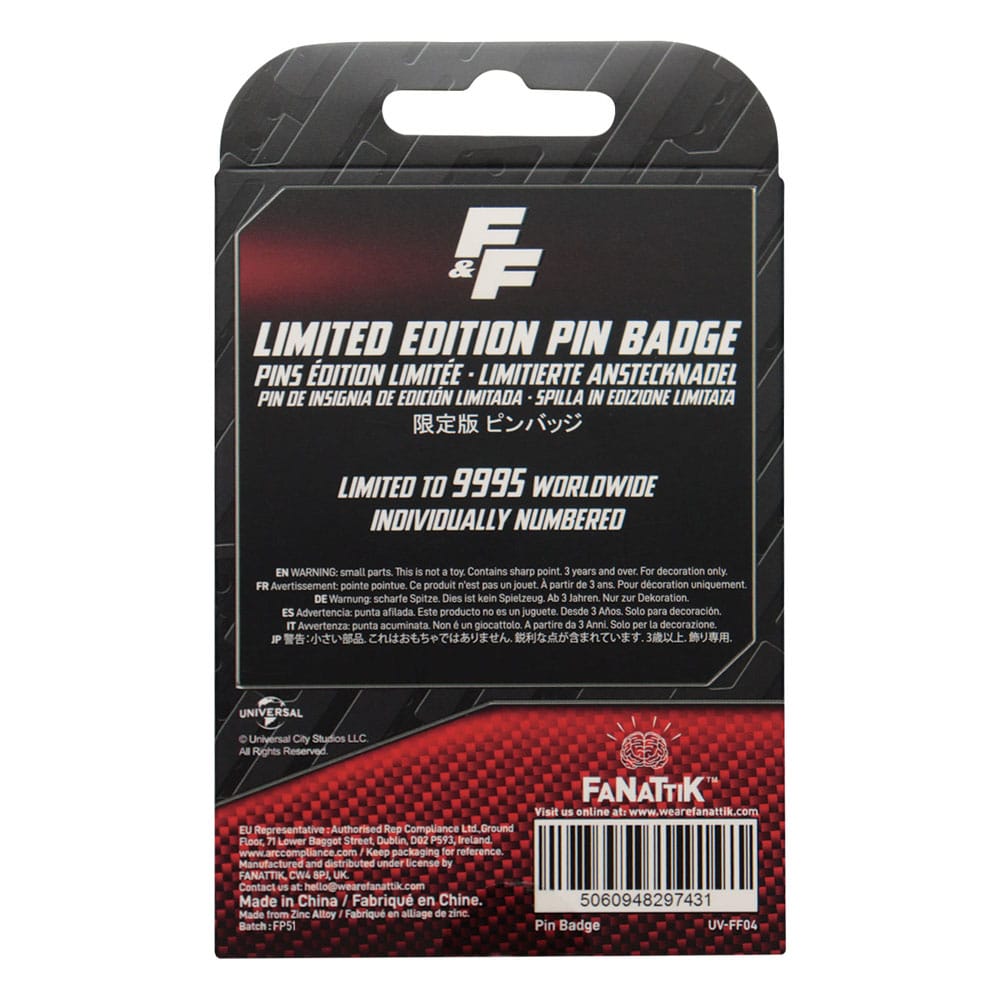 Fast & Furious Ansteck-Pin Familia License Plate - Smalltinytoystore