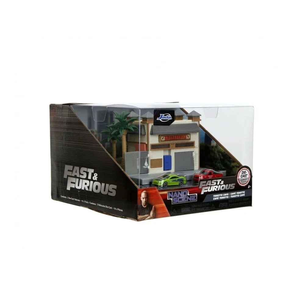 Fast & Furious Nano Metalfigs Nano Scene Diorama Toretto´s Café - Smalltinytoystore