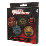 Fast & Furious Untersetzer 4er-Pack Vintage Style - Smalltinytoystore
