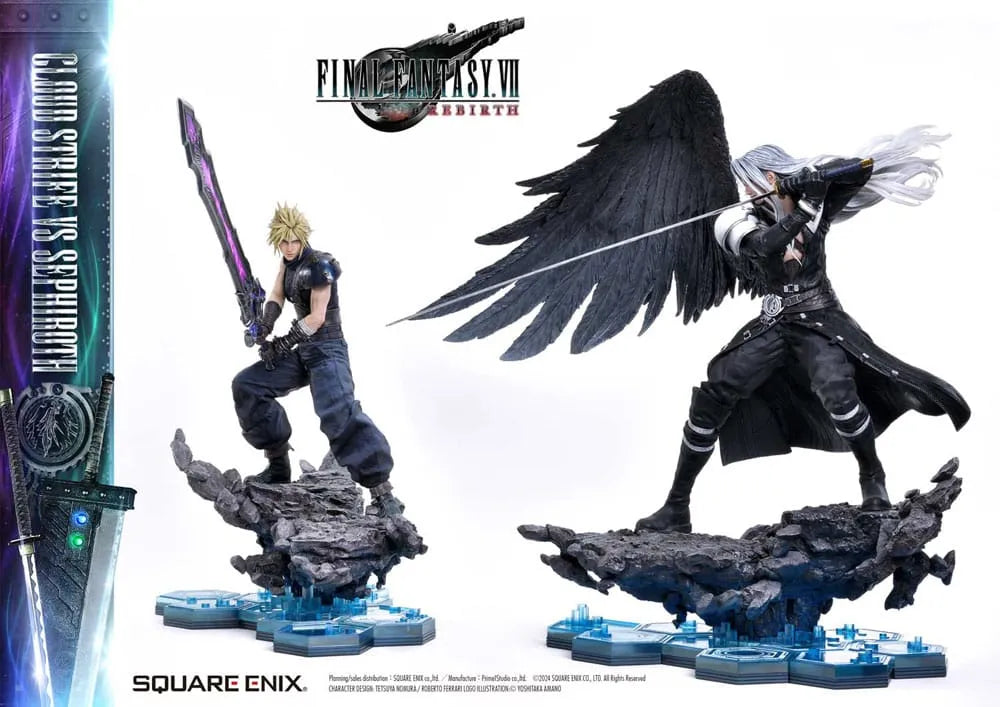 Final Fantasy VII Rebirth Masterline Statuen 2er-Pack 1/4 Cloud Strife vs Sephiroth 69 cm - Smalltinytoystore