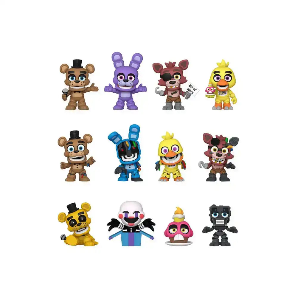 Five Night's at Freddy Mystery Minis Minifiguren FNAF (10y Anniversary) 5 cm Display (12) - Smalltinytoystore