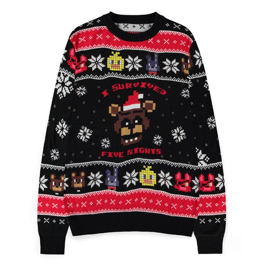 Five Nights at Freddy's Pullover Survived Five Nights (Christmas Jumper) Größe L - Smalltinytoystore