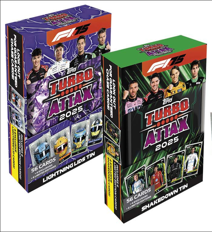 Formel 1 Turbo Attax TCG 2025 F1 Mega Tin Display (6) *Deutsche Version* - Smalltinytoystore