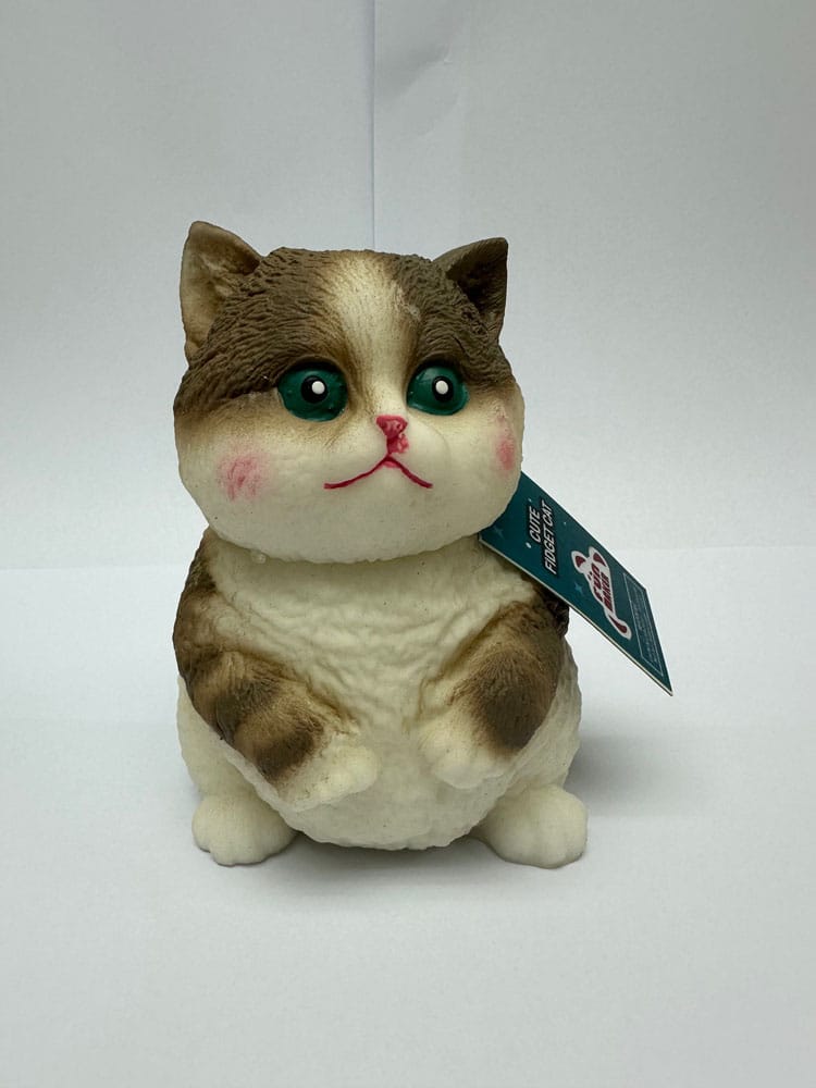 Fun Maker Squishy Fidget Toy Dark Brown Cat 11 cm - Smalltinytoystore