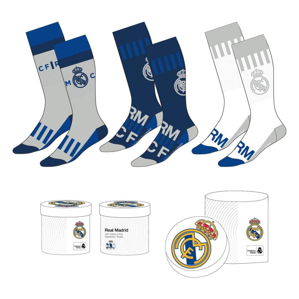 Fußball Socken 3er-Pack Real Madrid 38-45 - Smalltinytoystore
