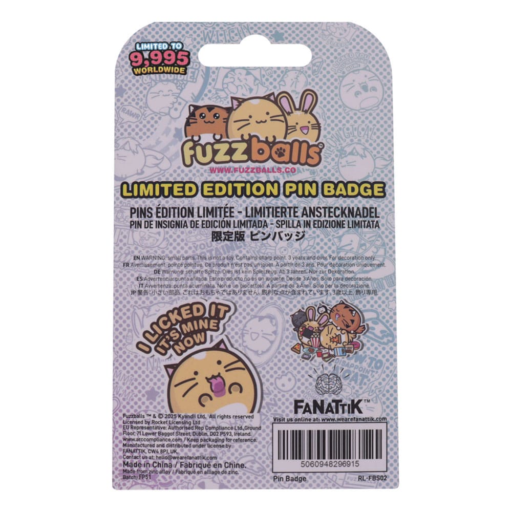 Fuzzballs Ansteck-Pin Whisky Will Work 4 Treats Limited Edition - Smalltinytoystore