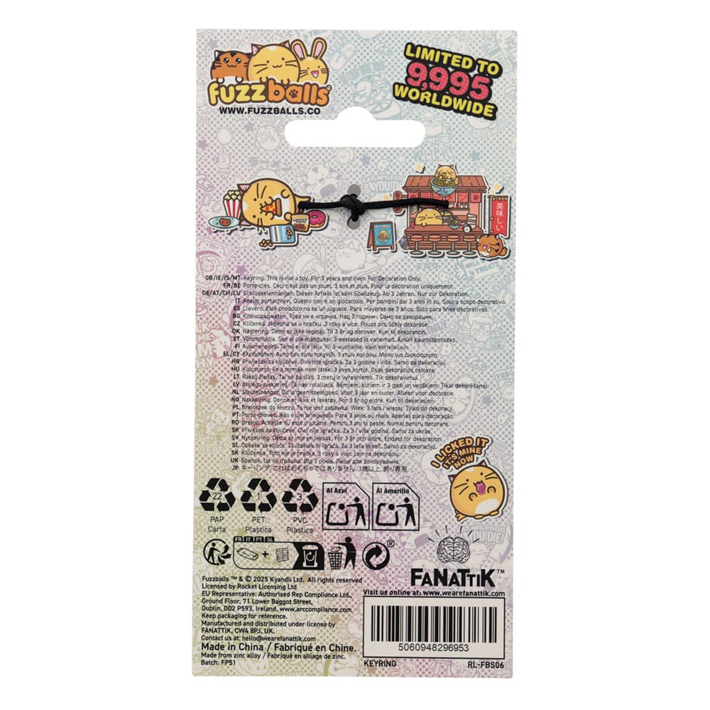 Fuzzballs Schlüsselanhänger Whisky Noodles Limited Edition - Smalltinytoystore