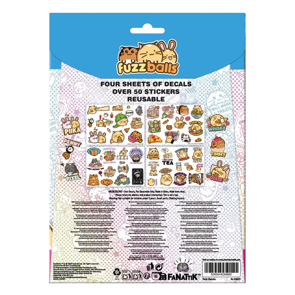 Fuzzballs Tech Sticker Pack - Smalltinytoystore