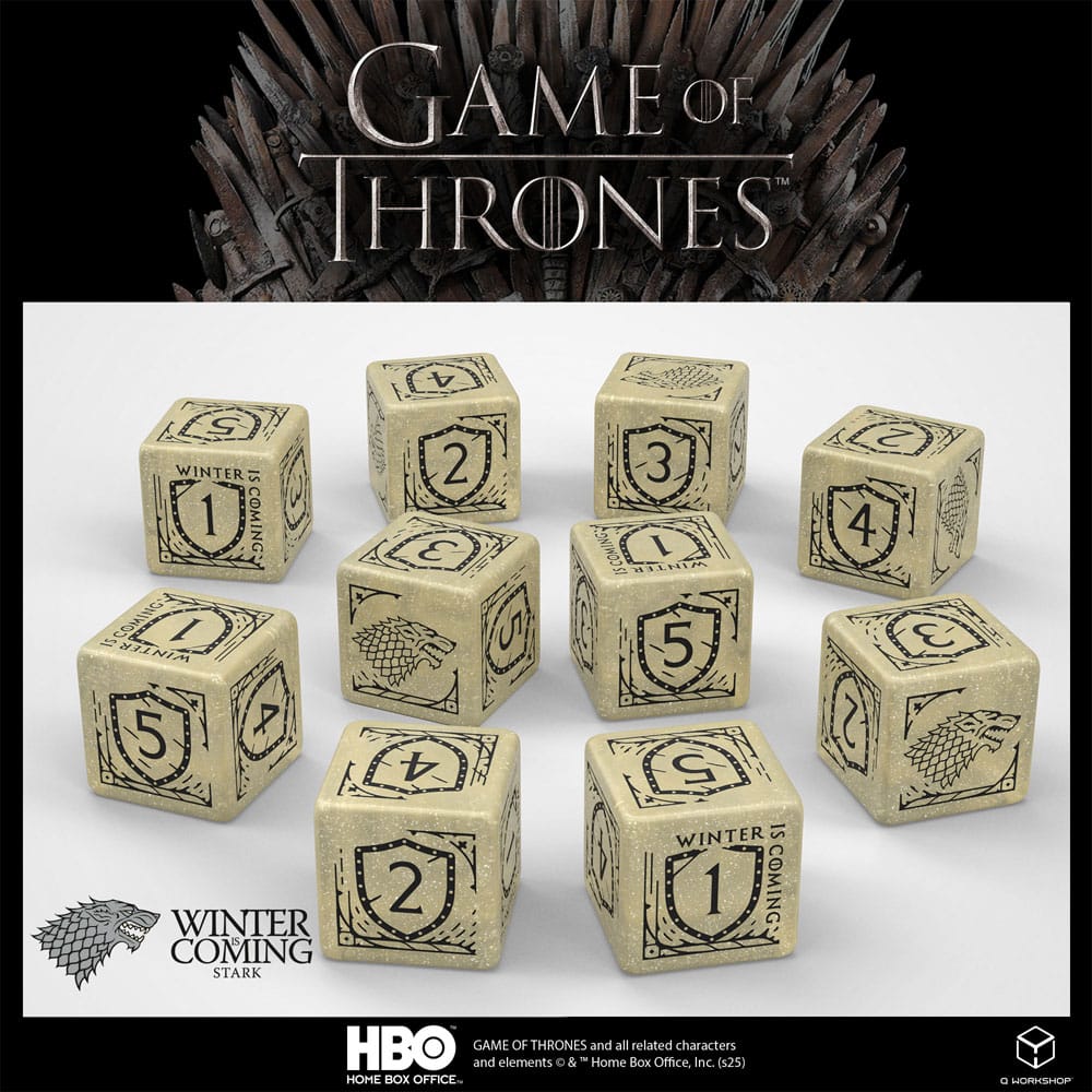 Game of Thrones Würfel Set Stark 10xD6 (10) - Smalltinytoystore