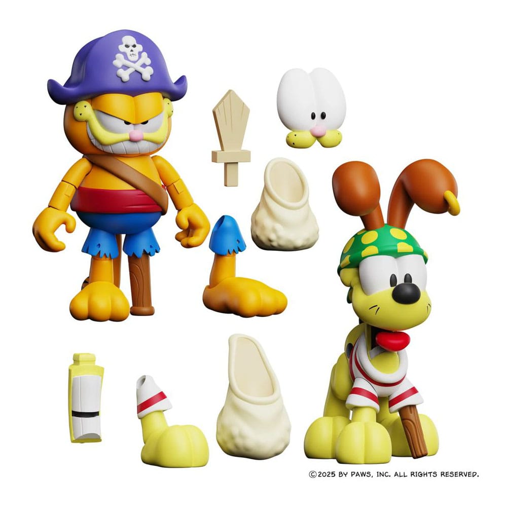 Garfield Actionfiguren 2er-Pack Pirate Garfield and Pirate Odie - Smalltinytoystore