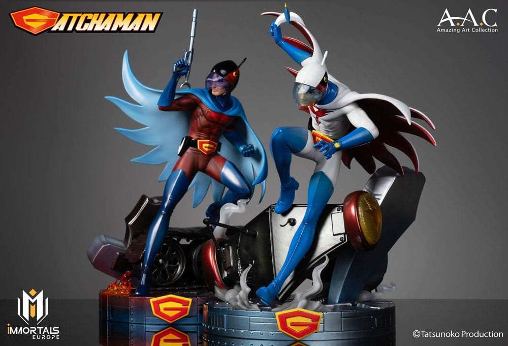Gatchaman Amazing Art Collection Statue Ken the Eagle, The Leader of the Science Ninja Team 34 cm - Smalltinytoystore