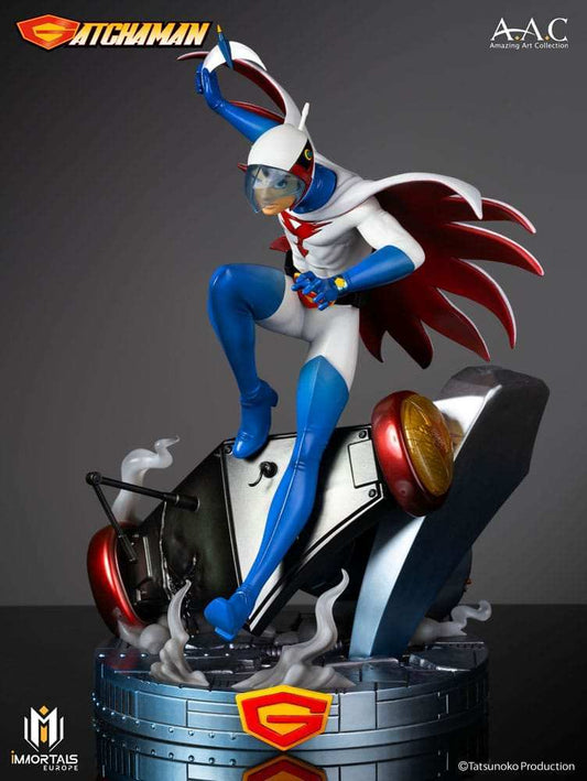 Gatchaman Amazing Art Collection Statue Ken the Eagle, The Leader of the Science Ninja Team 34 cm - Smalltinytoystore