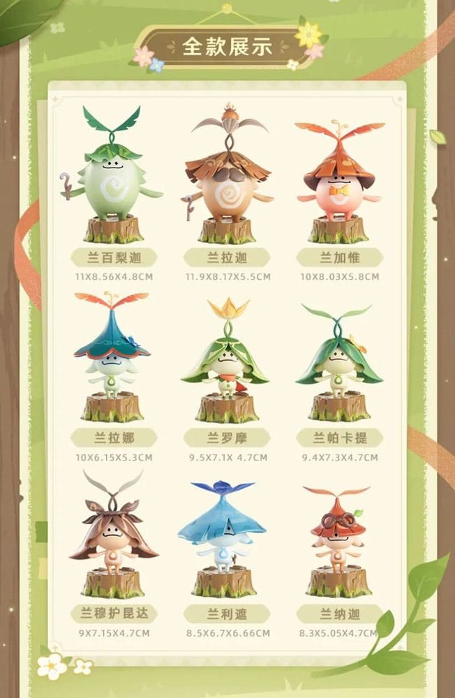 Genshin Impact Blind Box Minifiguren Aranara Series Display (9) - Smalltinytoystore