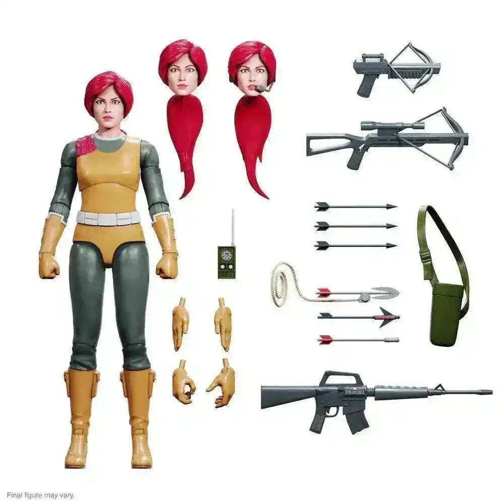GI Joe Ultimates Scarlett 18 cm Actionfigur mit Zubehör, austauschbaren Köpfen und Waffen bei Smalltinytoystore