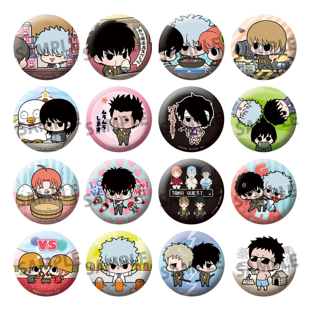 Gintama Metall Ansteck-Buttons Famous Scene Ver. 5 cm Sortiment (16) - Smalltinytoystore