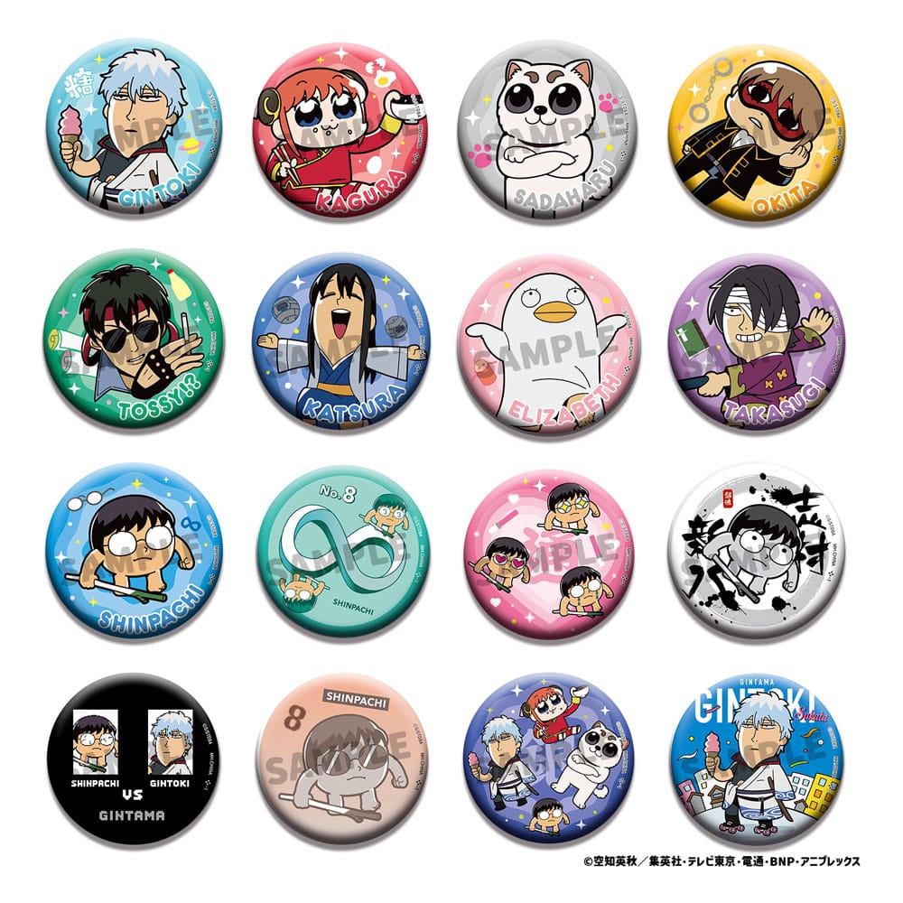 Gintama Metall Ansteck-Buttons Gintama Oshanti 5 cm Sortiment (16) - Smalltinytoystore